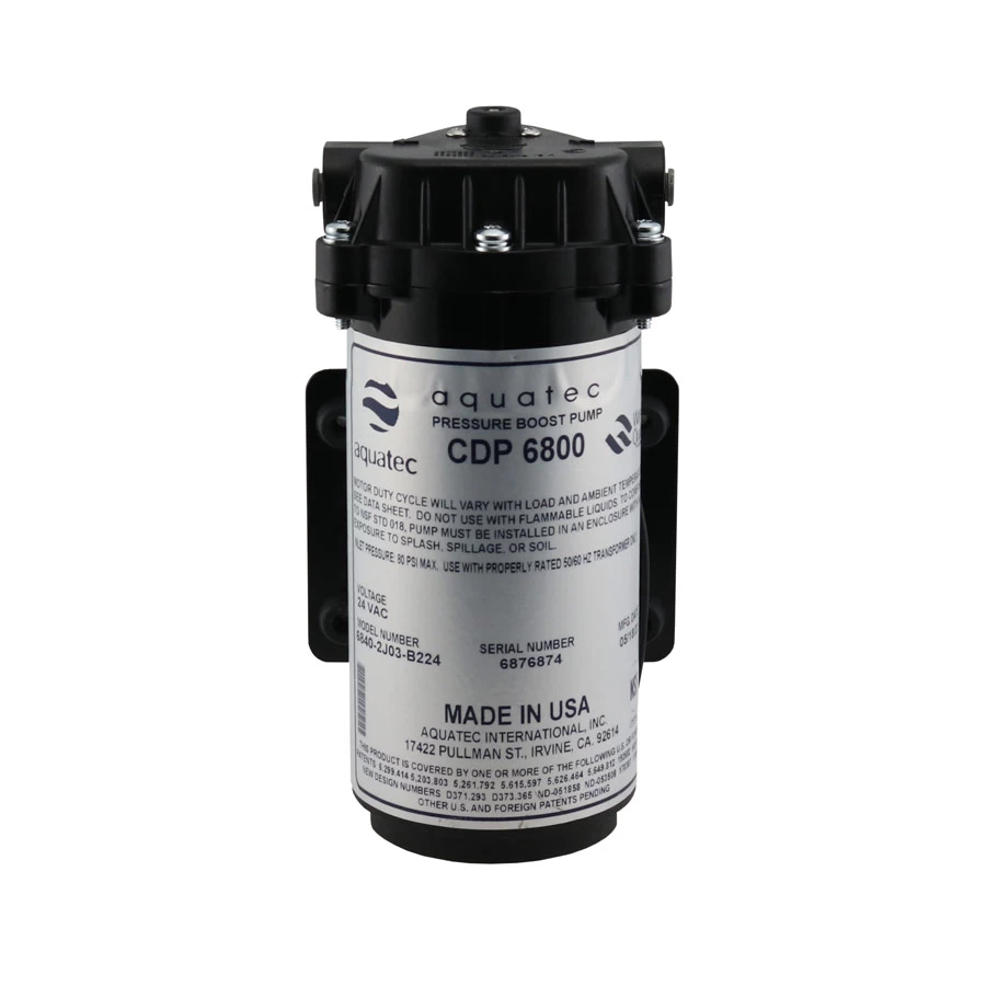 Aquatec Booster Pump With 1/4″ JG Fittings For 50 GPD RO 1 Aquatec Booster Pump With 1/4″ JG Fittings For 50 GPD RO