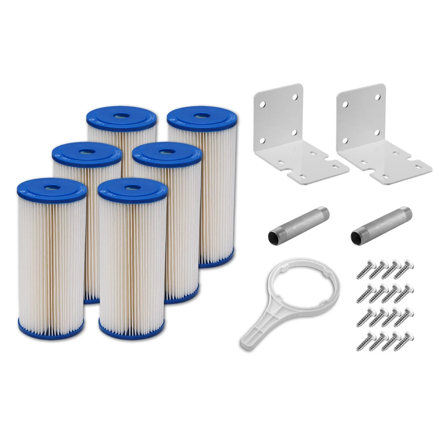 Non-Backwashing Whole House Carbon Water Filter (10″ Full-Flow Housings Sediment Pre & Post Filters & 1″ Ports) 3 Non-Backwashing Whole House Carbon Water Filter (10″ Full-Flow Housings Sediment Pre & Post Filters & 1″ Ports) - Image 3