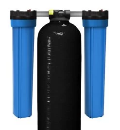 Non-Backwashing Whole House Carbon Water Filter (20″ Housings Sediment Pre & Post Filters & 3/4″ Ports) -Aqua Clean Shop FT 1.5 GAC 20 2 l