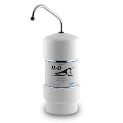 H2O International Deluxe Countertop Filter With Swivel Spout, Granular Activated Carbon & KDF 55 Patented Media