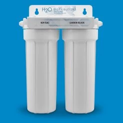 Inline Twin Housing Under-sink Filter W/ Pentek LR-FB10 Cartridge