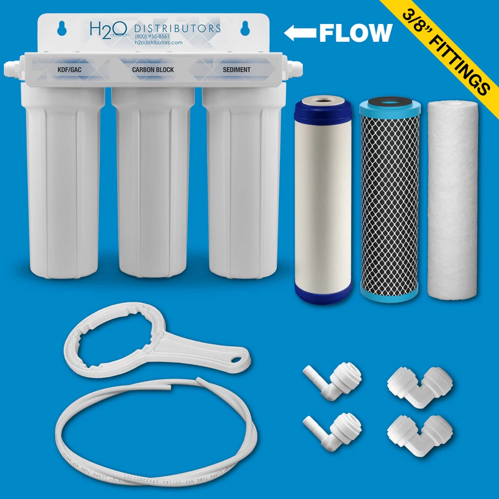 Inline Triple Housing Under-sink Filter W/ Pentek LR-FB10 Cartridge 2 Inline Triple Housing Under-sink Filter W/ Pentek LR-FB10 Cartridge - Image 2