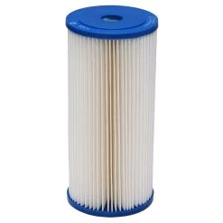 Harmsco Calypso Blue Poly-Pleat 10″ X 4-1/2″, 1 Micron Absolute Pleated Sediment Cartridge (4 GPM, 8 Sq Ft Media)