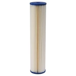 Harmsco Calypso Blue Poly-Pleat 20″ X 4-1/2″, 1 Micron Absolute Pleated Sediment Cartridge (10 GPM, 20 Sq Ft Media)