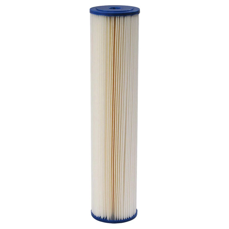 Harmsco Calypso Blue Poly-Pleat 20″ X 4-1/2″, 1 Micron Absolute Pleated Sediment Cartridge (10 GPM, 20 Sq Ft Media) 1 Harmsco Calypso Blue Poly-Pleat 20″ X 4-1/2″, 1 Micron Absolute Pleated Sediment Cartridge (10 GPM, 20 Sq Ft Media)