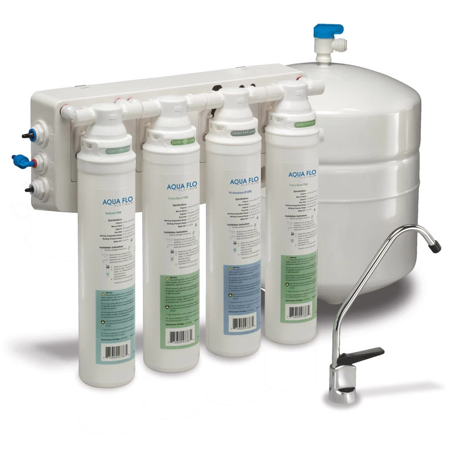 Reverse Osmosis Home System 50 GPD, Aqua Flo Quick-Change, Hydrotech QCRO4V-50 1 Reverse Osmosis Home System 50 GPD, Aqua Flo Quick-Change, Hydrotech QCRO4V-50