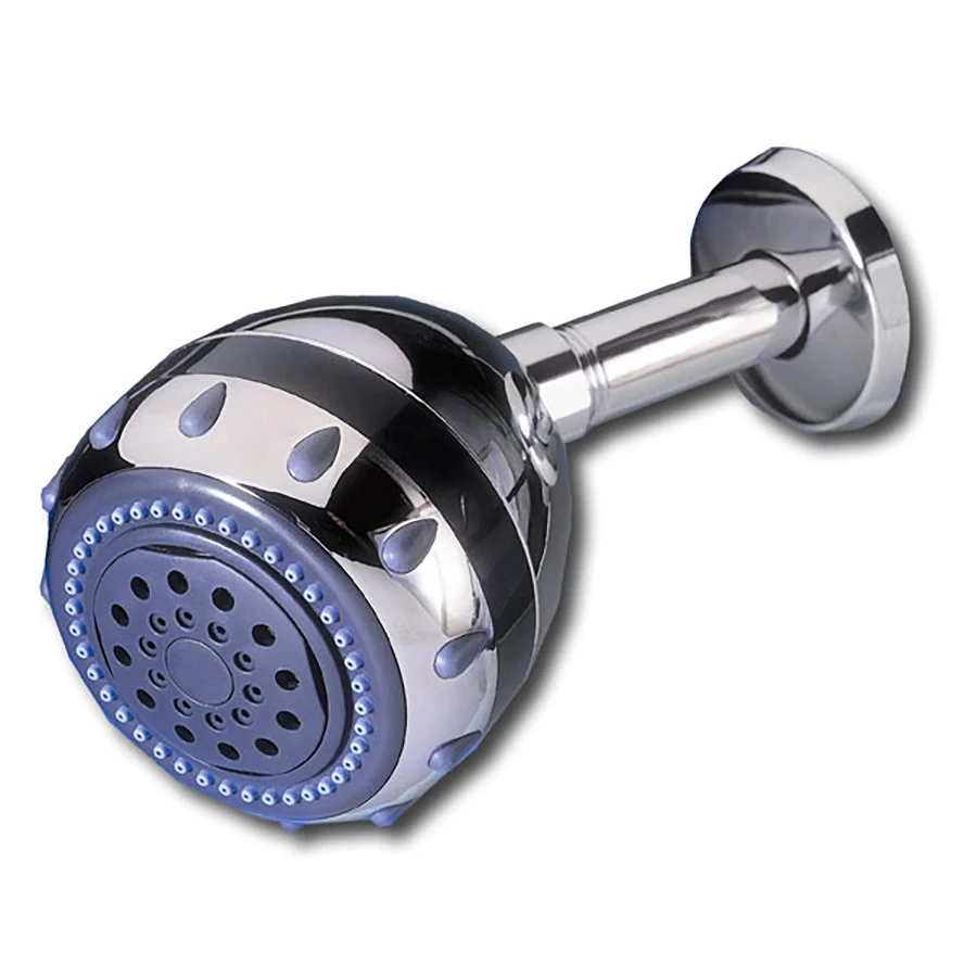 H2O International Chrome Finish Shower Head Filter W/ Chlorine Removal & 5 Spray Massaging Modes 1 H2O International Chrome Finish Shower Head Filter W/ Chlorine Removal & 5 Spray Massaging Modes