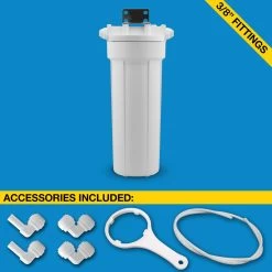 Single-stage Inline Under-sink Filter System, H2O UCF-01-38-JG