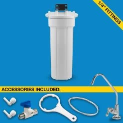 Single Stage Under-sink Filter System W/ Faucet (H2O UCF-01-JG)