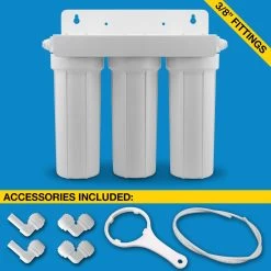 Triple Stage Inline Under-sink Filter System (H2O UCF-03-38-JG)