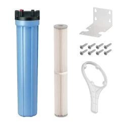Ultraviolet Sterilizer 3/4″ Ports System: 20″ X 2-1/2″ Blue 5 Micron Sediment Filter Kit